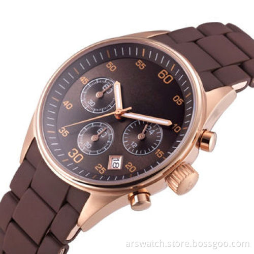 Silicone analog watch, high quality